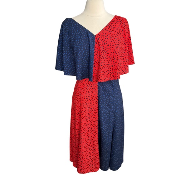Derek Lam Dresses & Skirts - DEREK LAM Collective Handkerchief Dress Womens 38 US 6 Red Blue Midi Ruffle